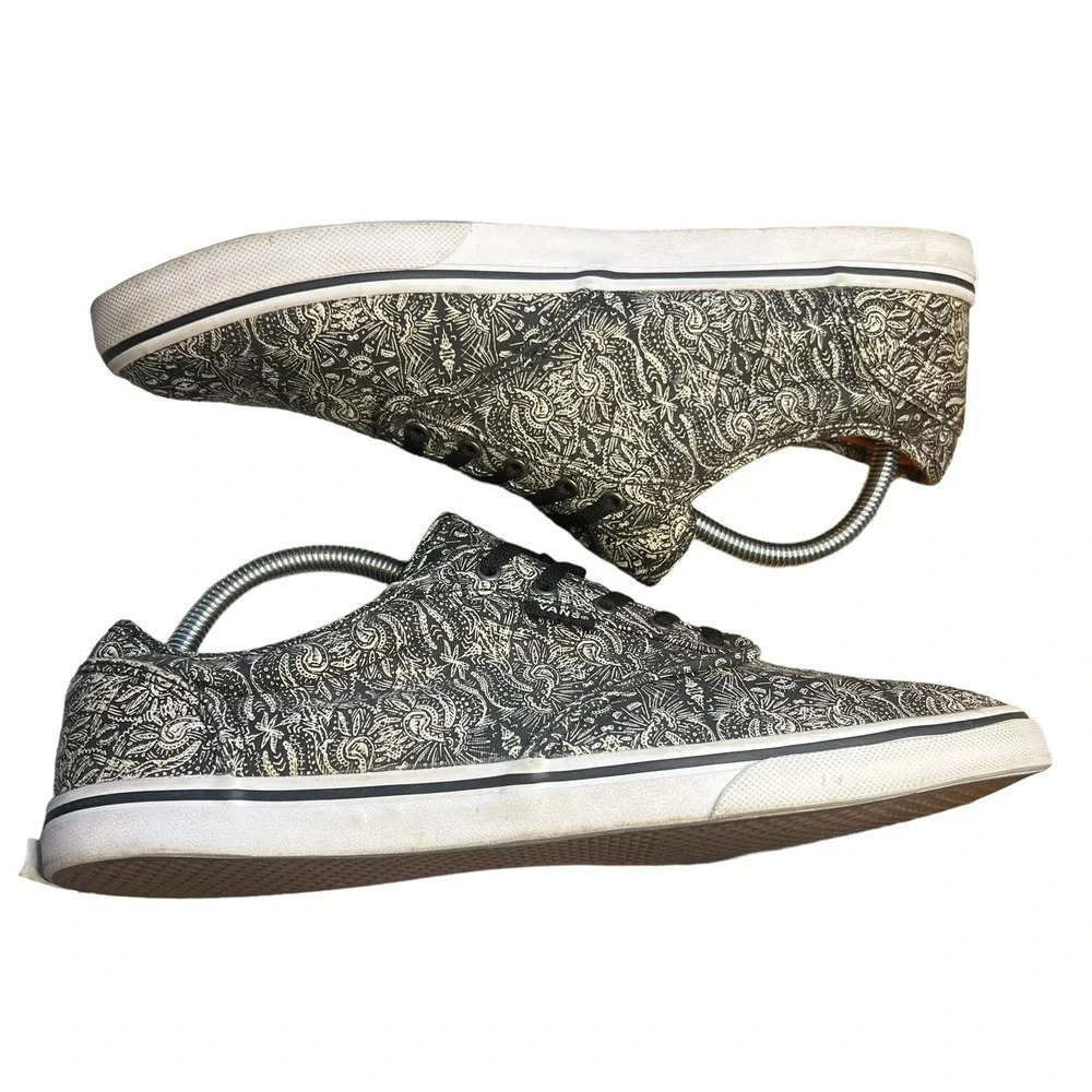 VANS Atwood Low Paisley Henna Black white Canvas Sneakers Women's Size 11‎